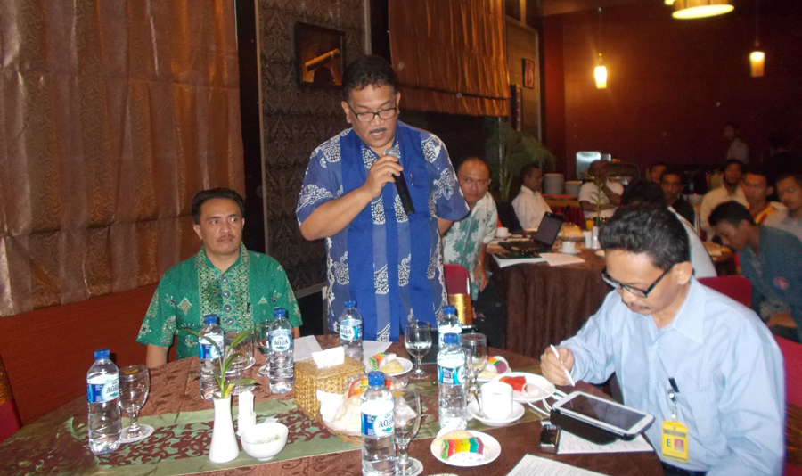Kepala Dinas Kebudayaan dan Pariwisata Kaltim provinsi Kalimantan Timur HM. Aswin memberikan materi tentang poteni Pariwisata dikaltim
