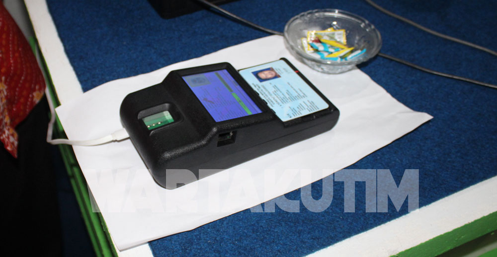 Mesin Card Reider Portable milik disduk capil Kutim Di pmerkan di EXPO