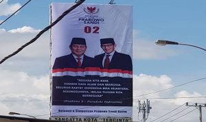 Diduga Melanggar, Bawaslu Kutim Segera Turunkan APK Capres No. 02