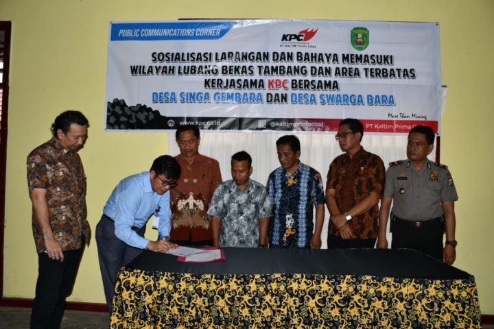 KPC dan Pemerintah Gelar Sosialisasi Bahaya Lubang  Bekas Tambang