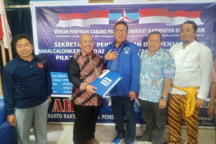 Bupati Petahana Mendaftar Bacabup ke DPC Partai Demokrat Kutim