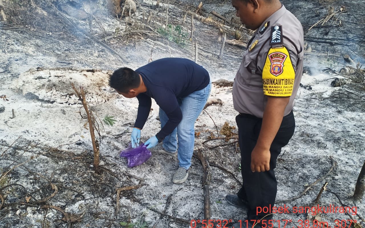 Polres Kutim Kembali Amankan 2 Pelaku Pembakaran Lahan