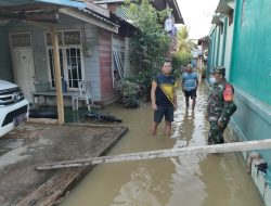 Sigap Tanggap! Koramil Pantau Banjir Di Wilayah Binaan