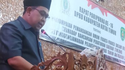 Fraksi-Fraksi di DPRD Kutim Sampaikan Pandangan Pelaksanaan APBD 2021