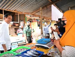 Presiden Cek Harga Komoditas di Pasar Jiwan Colomadu