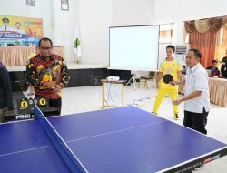Wabup Kasmidi Bulang Buka Turnamen Tenis Meja Antar Klub Kutai Timur