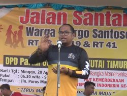 Kasmidi Bulang Memimpin Kegiatan Jalan Santai Serta Mempererat Ikatan Masyarakat dan Partai Golkar